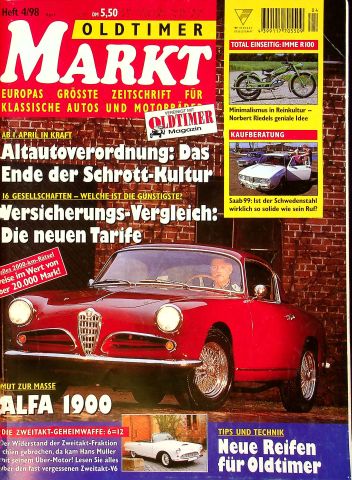 Deckblatt Oldtimer Markt (04/1998)